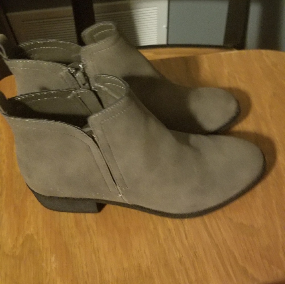 Gray booties
